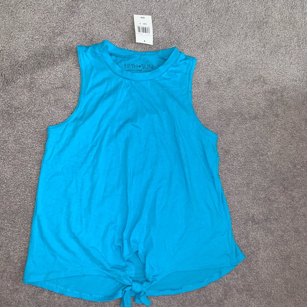 Fifth Sun blue women’s tank top with tie size s